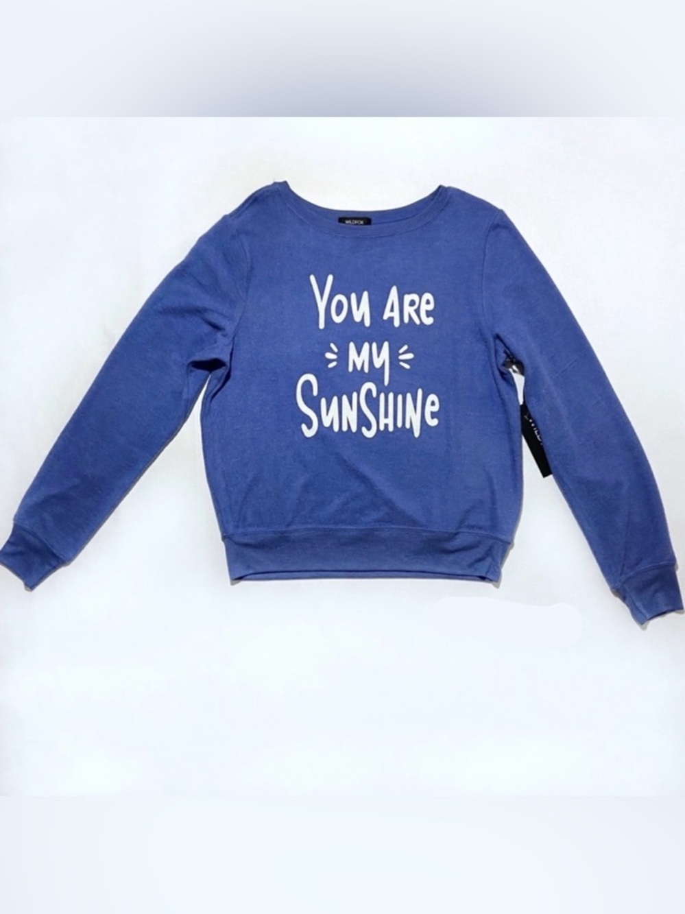 Wildfox crewneck pullover sweater blue